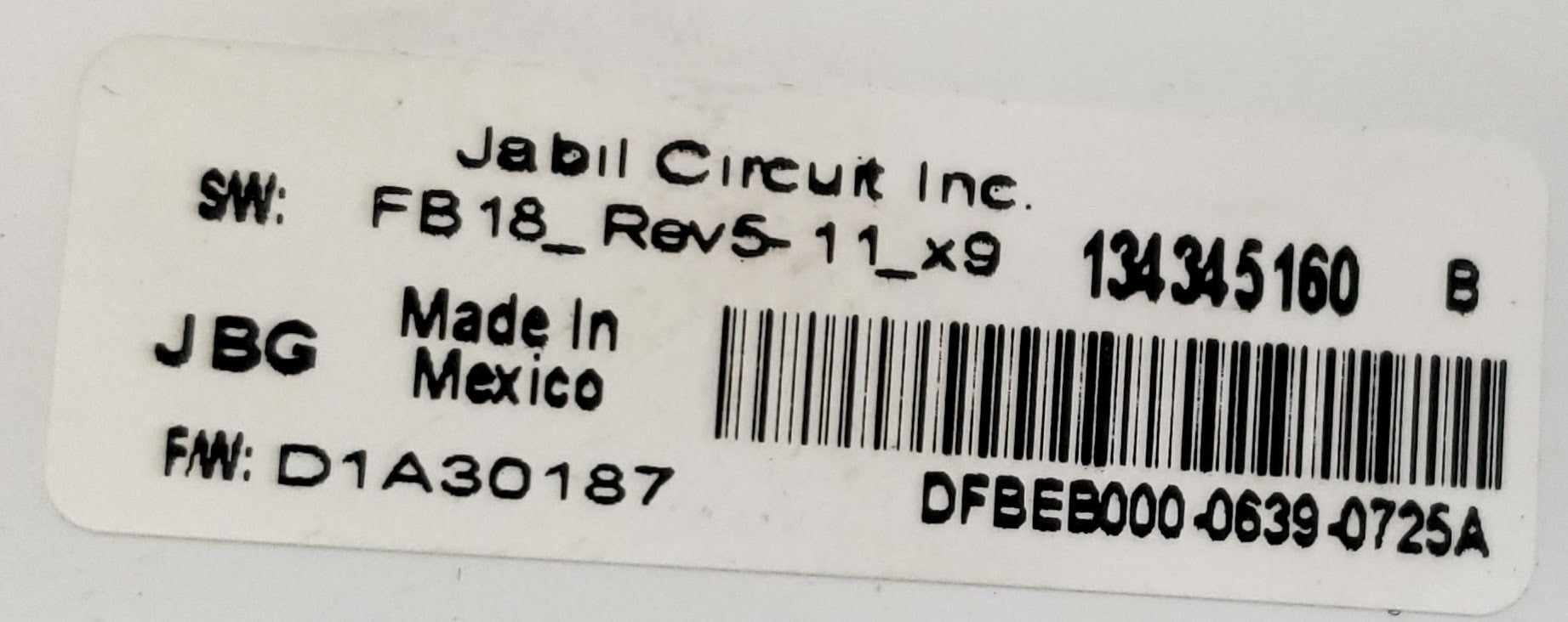 Frigidaire Dryer Control Board 134345160