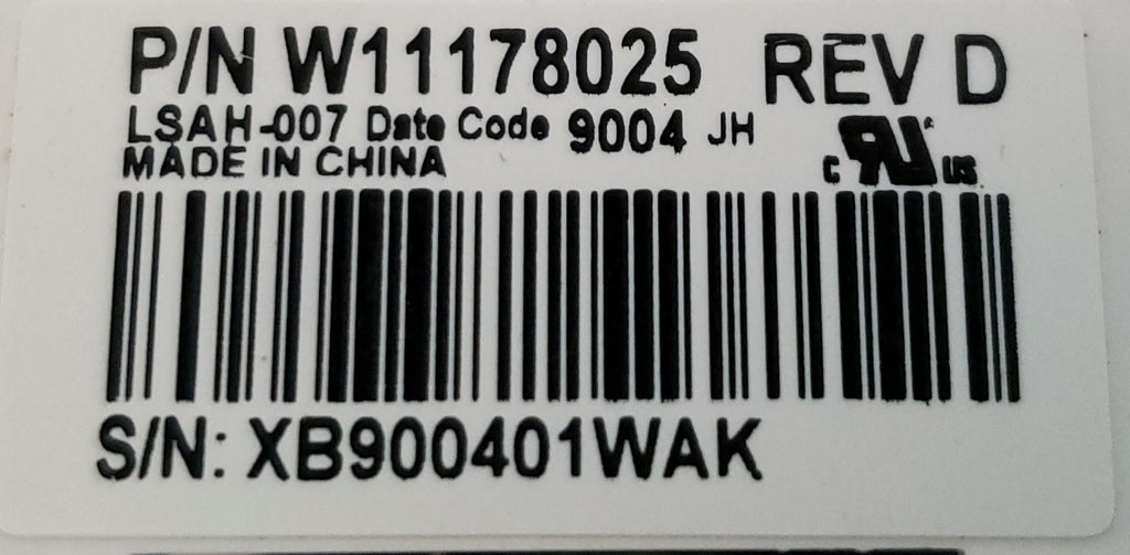 Whirlpool Dryer Control W11178025