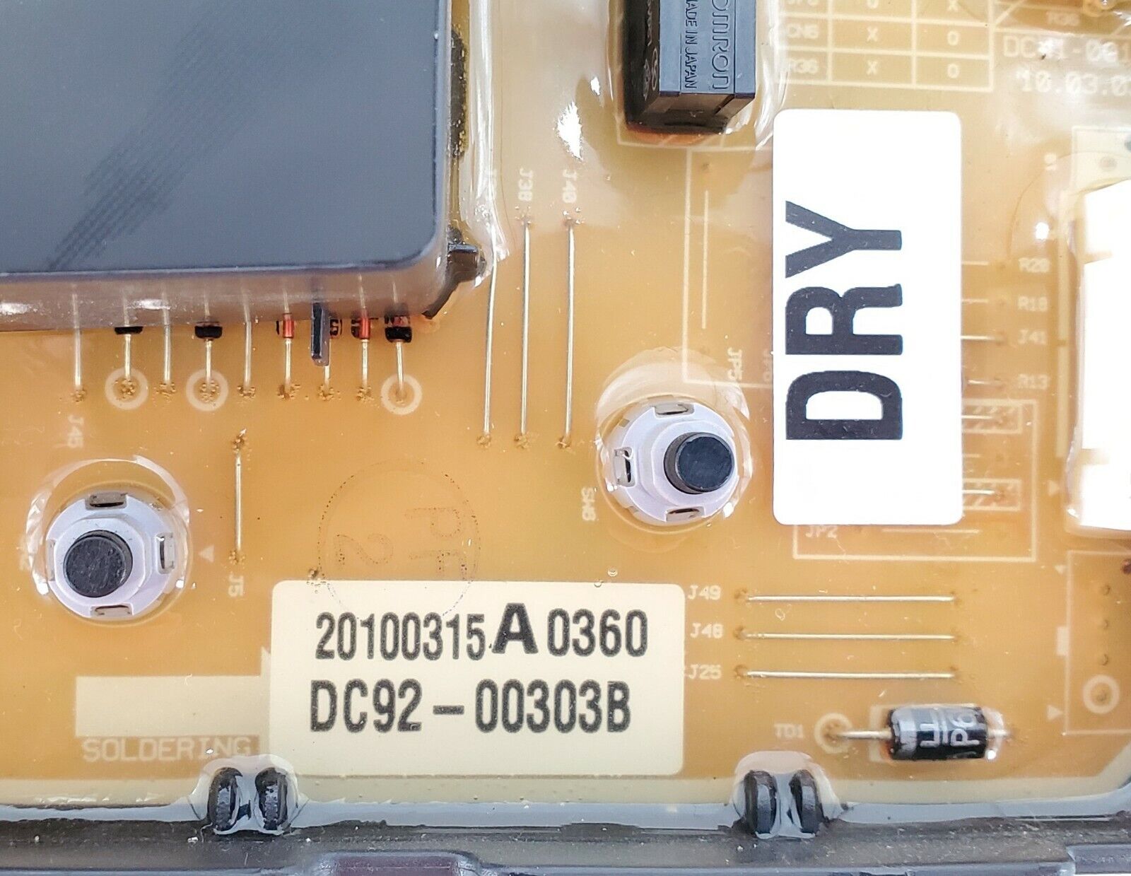 Samsung Dryer Control Board DC92-00303B