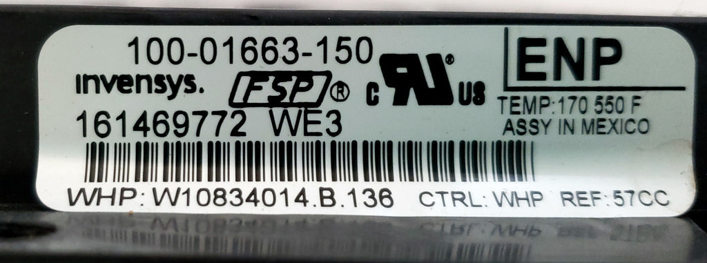 Whirlpool Range Control  W10834014