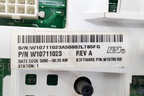 Whirlpool Washer Control  W10711023