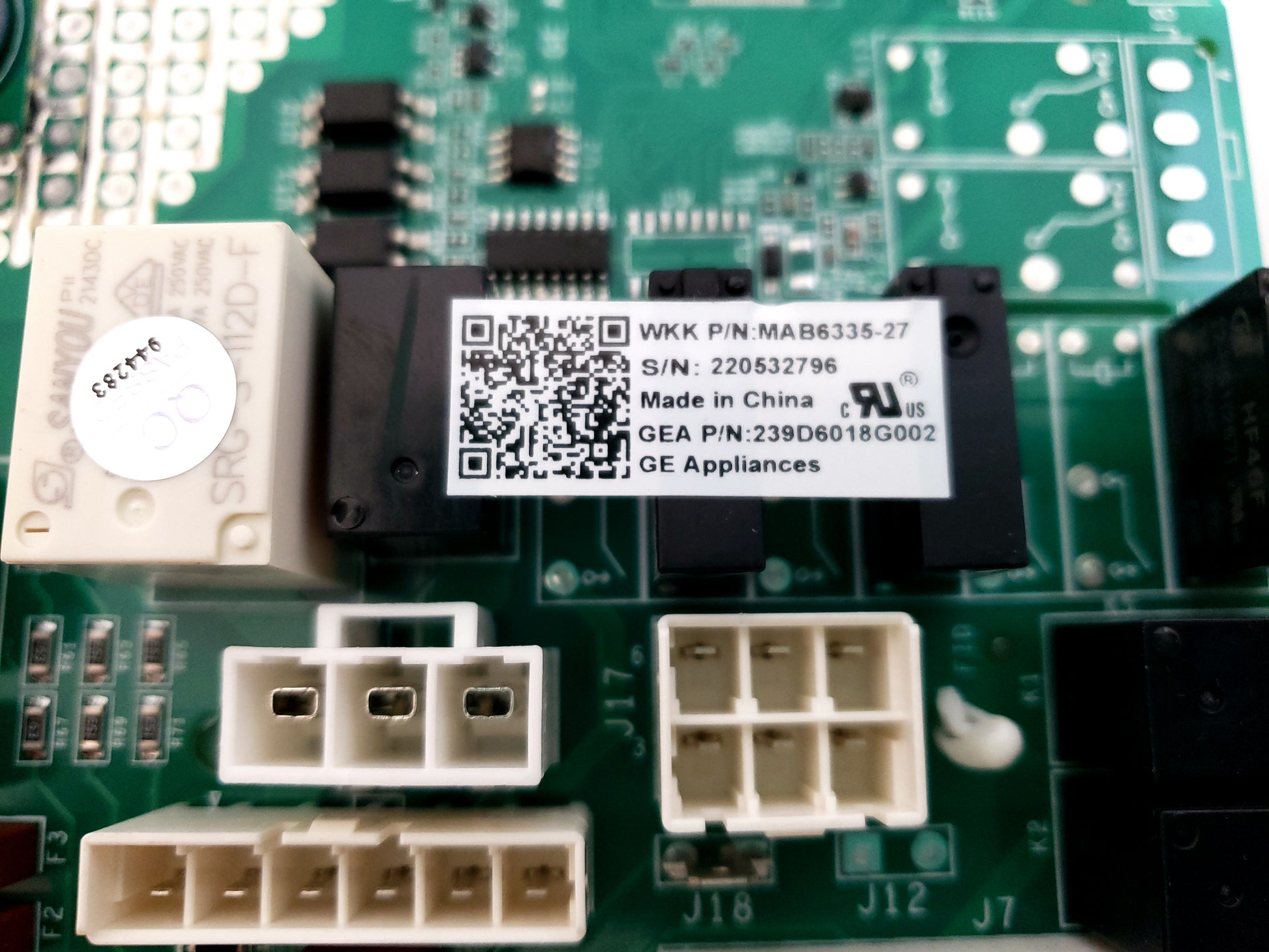 GE Refrigerator Control Board 239D6018G002