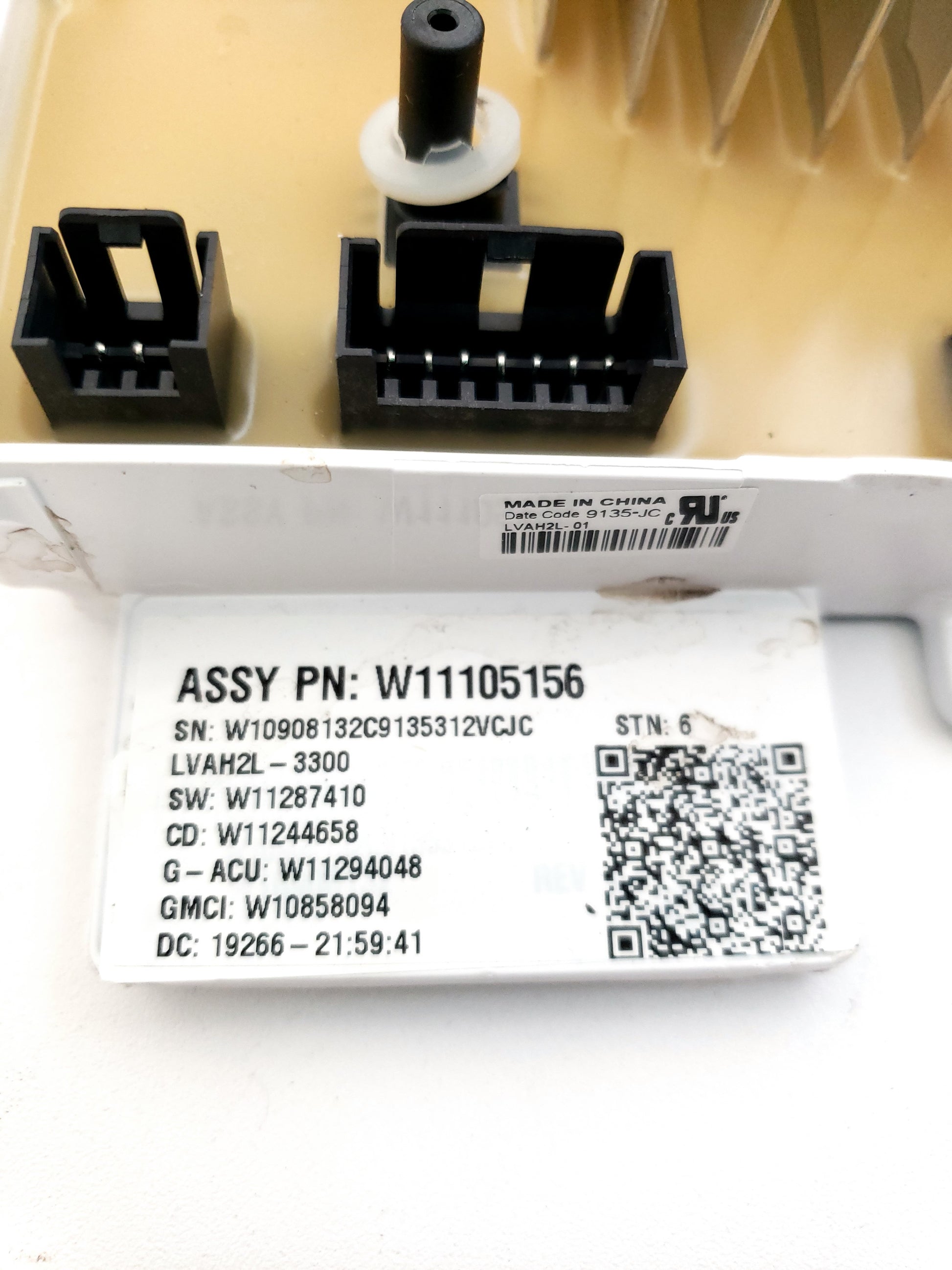 Whirlpool Washer Control Board W11105156
