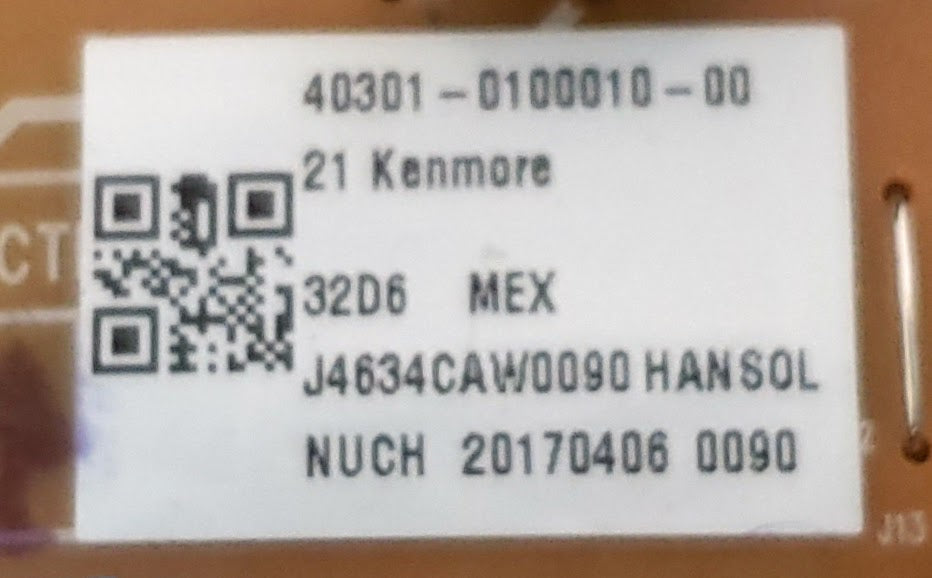 Kenmore Refrigerator Control 40301-0100010-00
