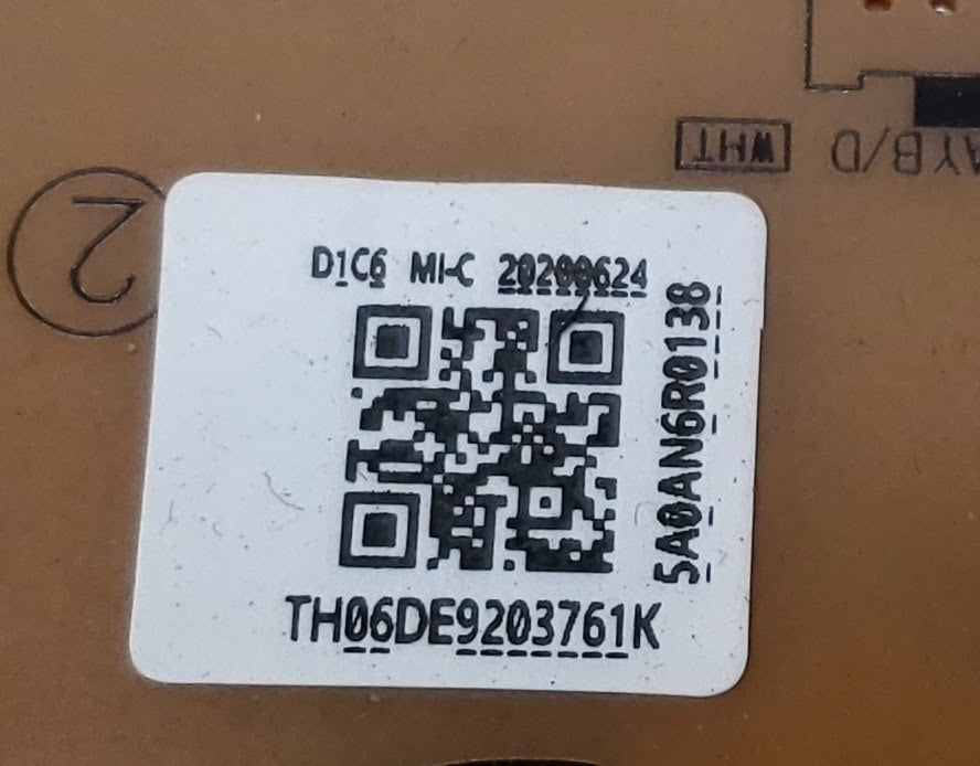 Samsung Range Control  DE92-03761K