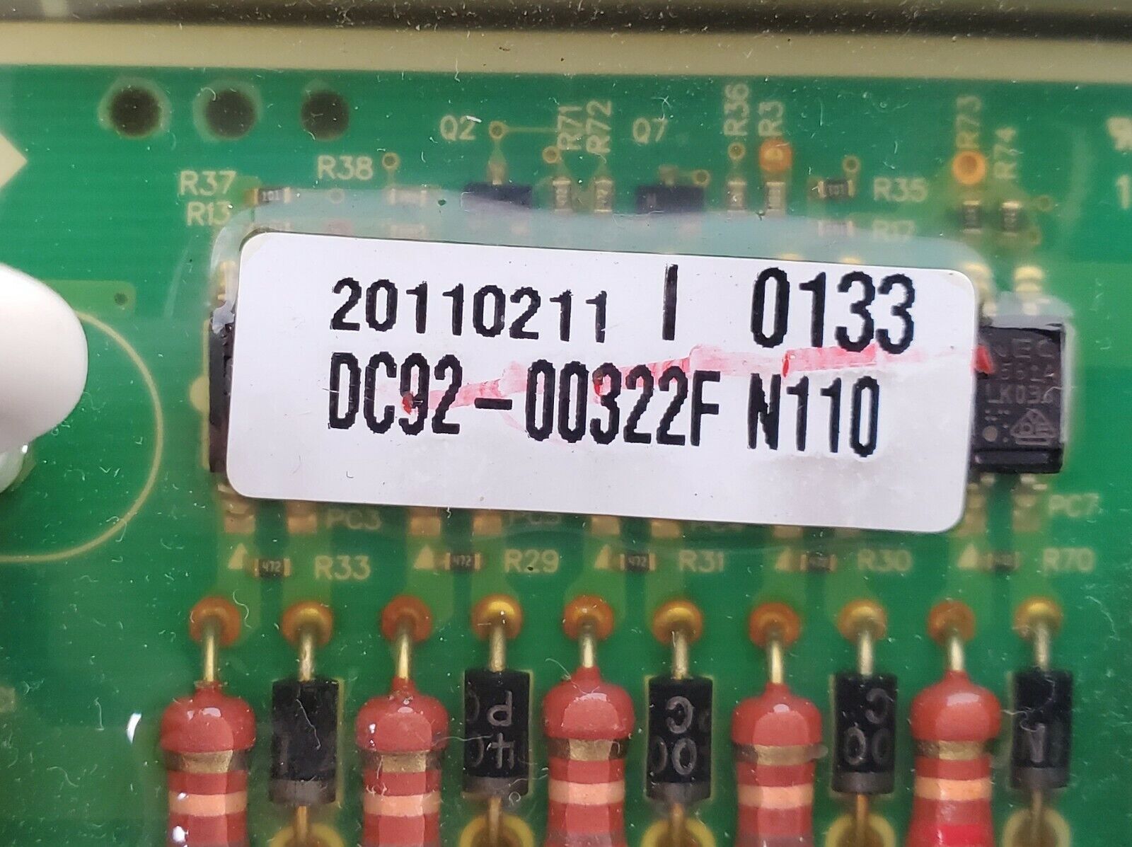 Samsung Dryer Control Board DC92-00322F