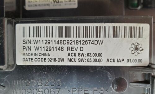 Genuine OEM Whirlpool Washer Control W11291148 Same Day Ship Lifetime Warranty