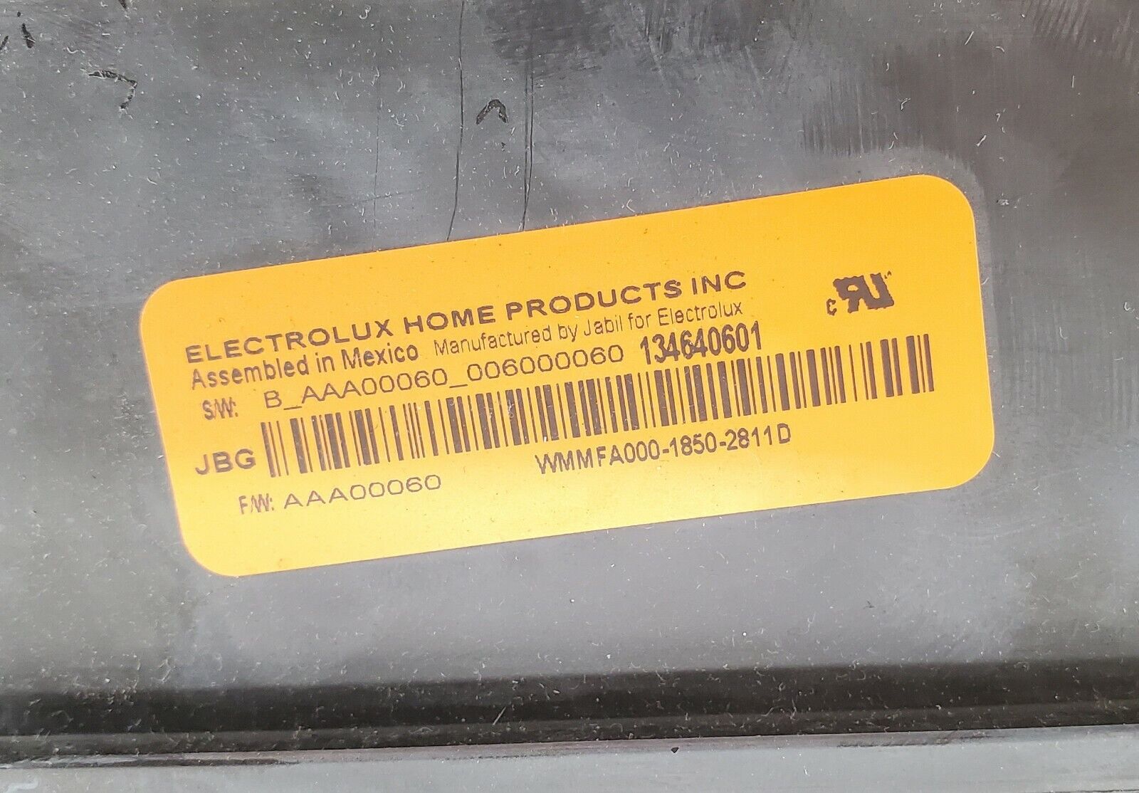 Electrolux Washer Control 134640601