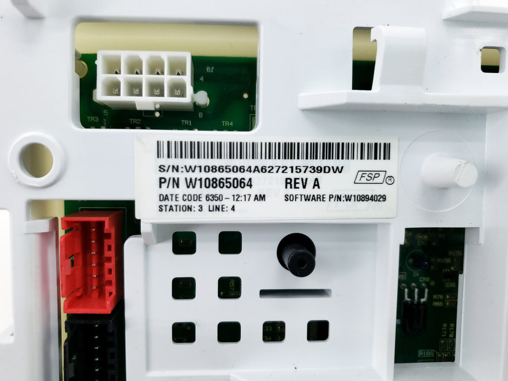 Whirlpool Washer Control W10865064