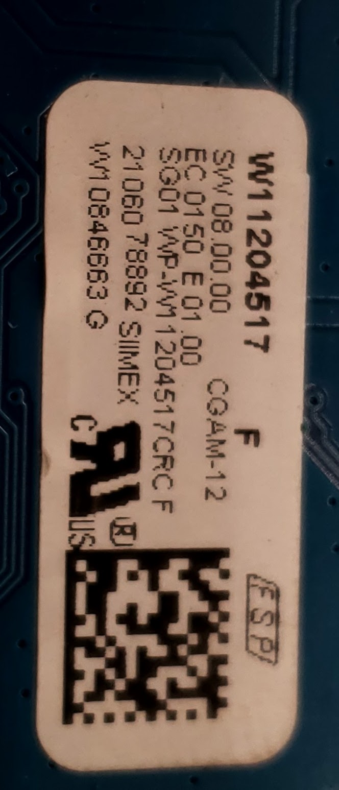 Whirlpool Range Control  W11204517