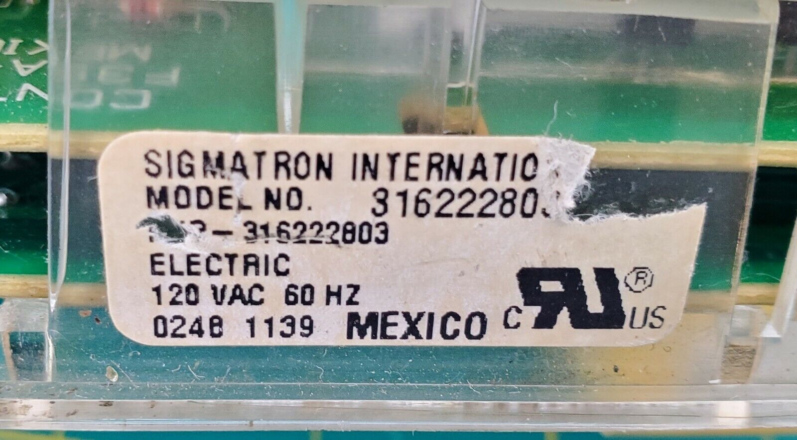 Frigidaire Range Control  316455400