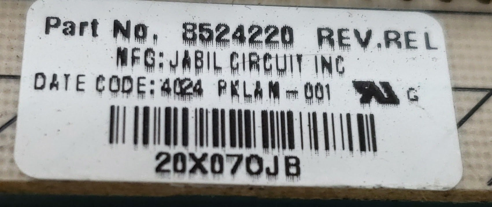 Whirlpool Range Control  8524220