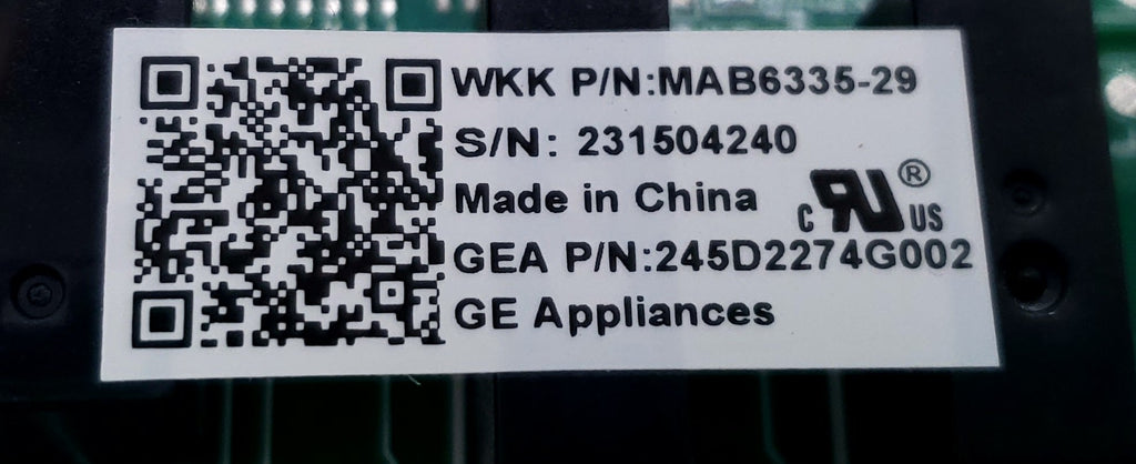 GE Refrigerator Control 245D2274G002