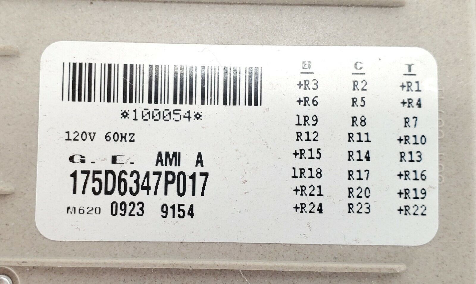 GE Washer Timer  175D6347P017