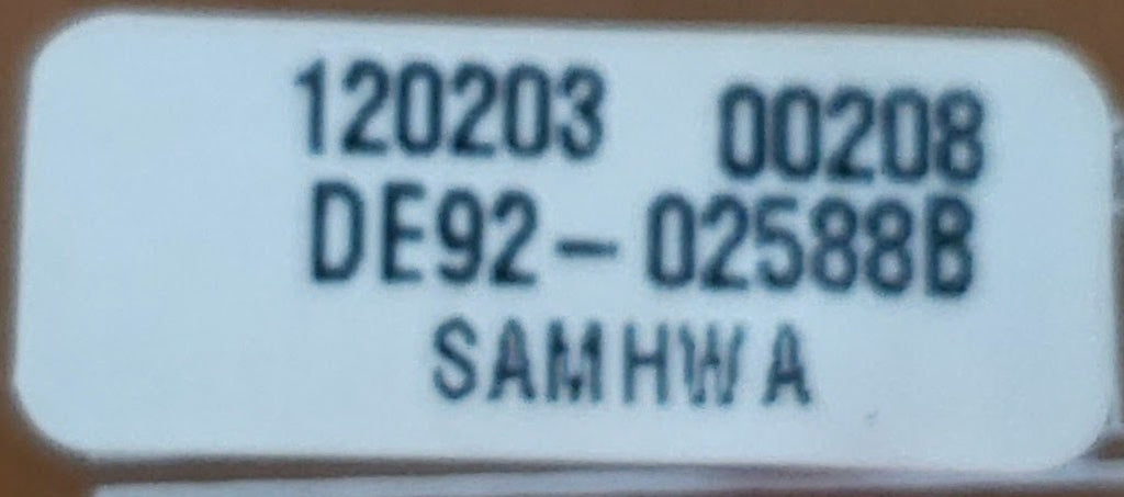 Samsung Range Control  DE92-02588B