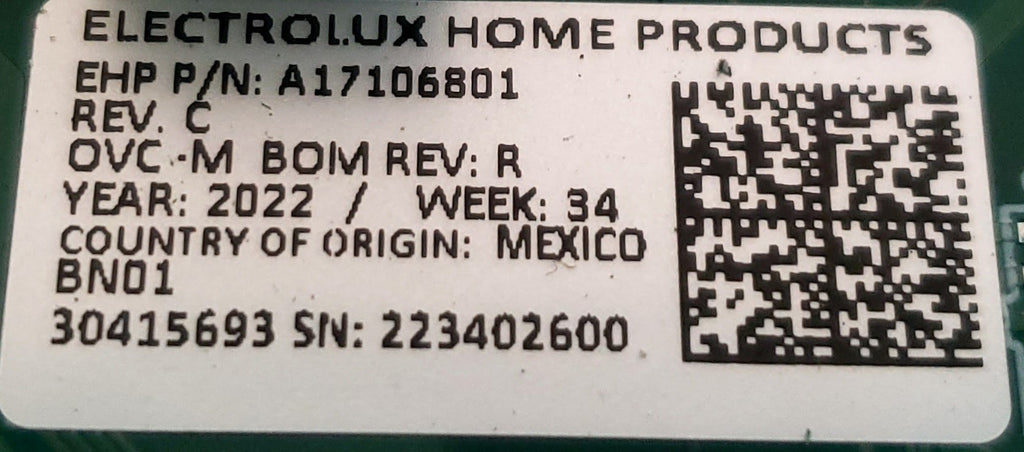 Frigidaire Range Control  A17106801