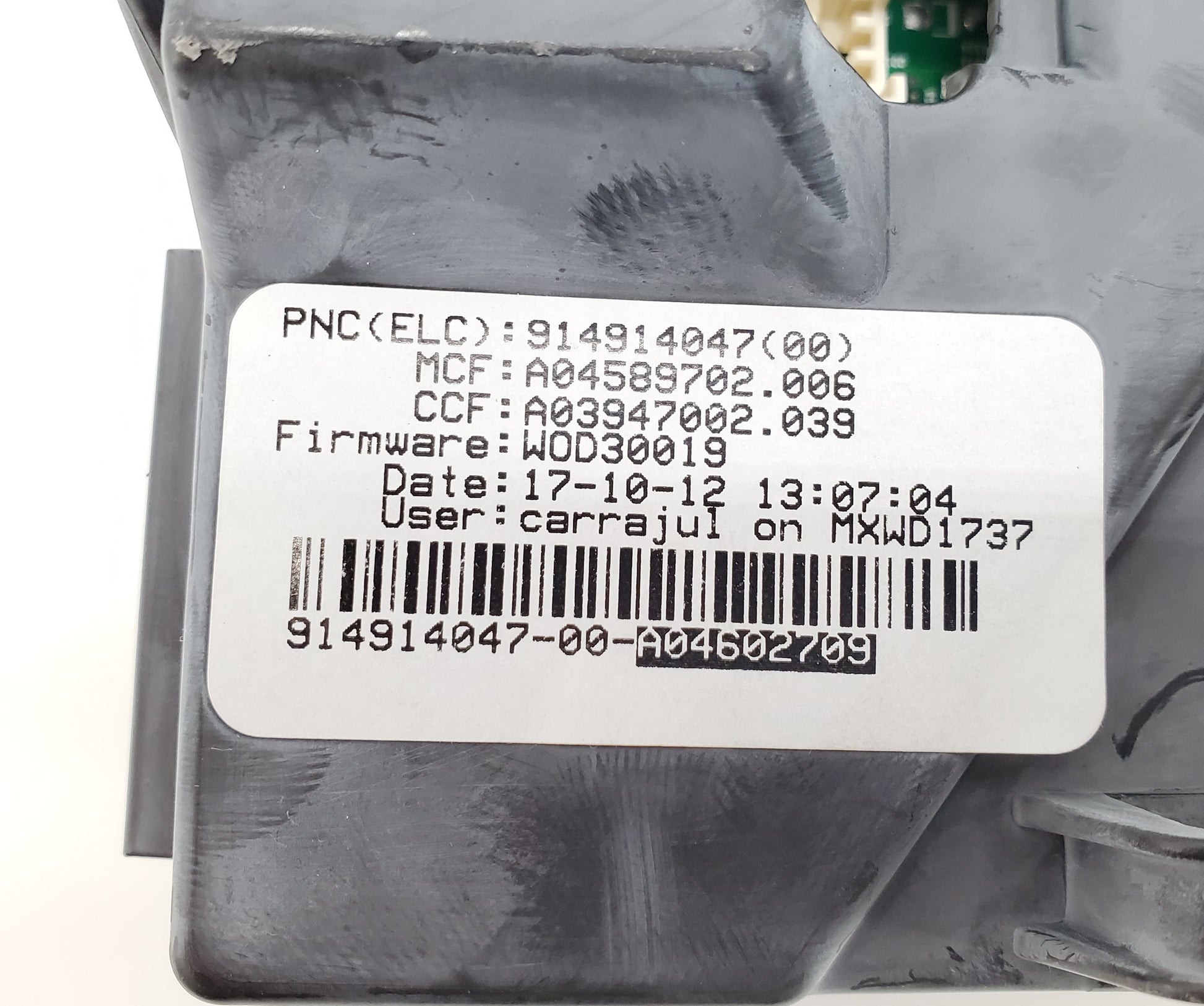 Frigidaire Washer Control A04602709
