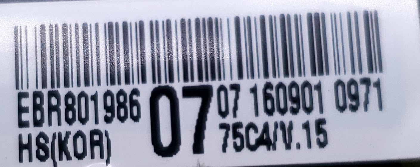 LG Dryer Control EBR80198607