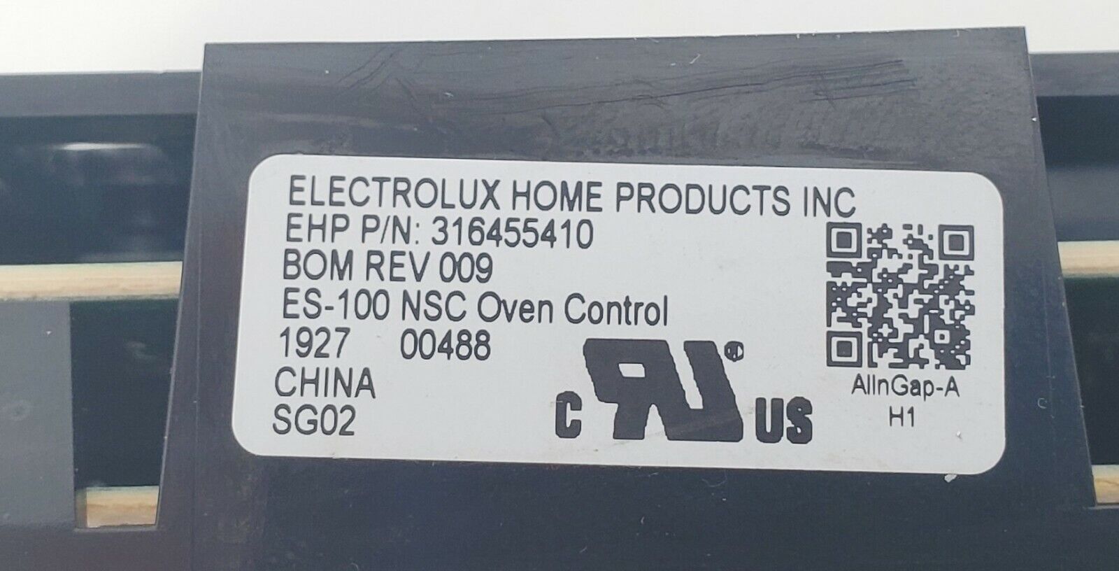 Frigidaire Range Control 316455410