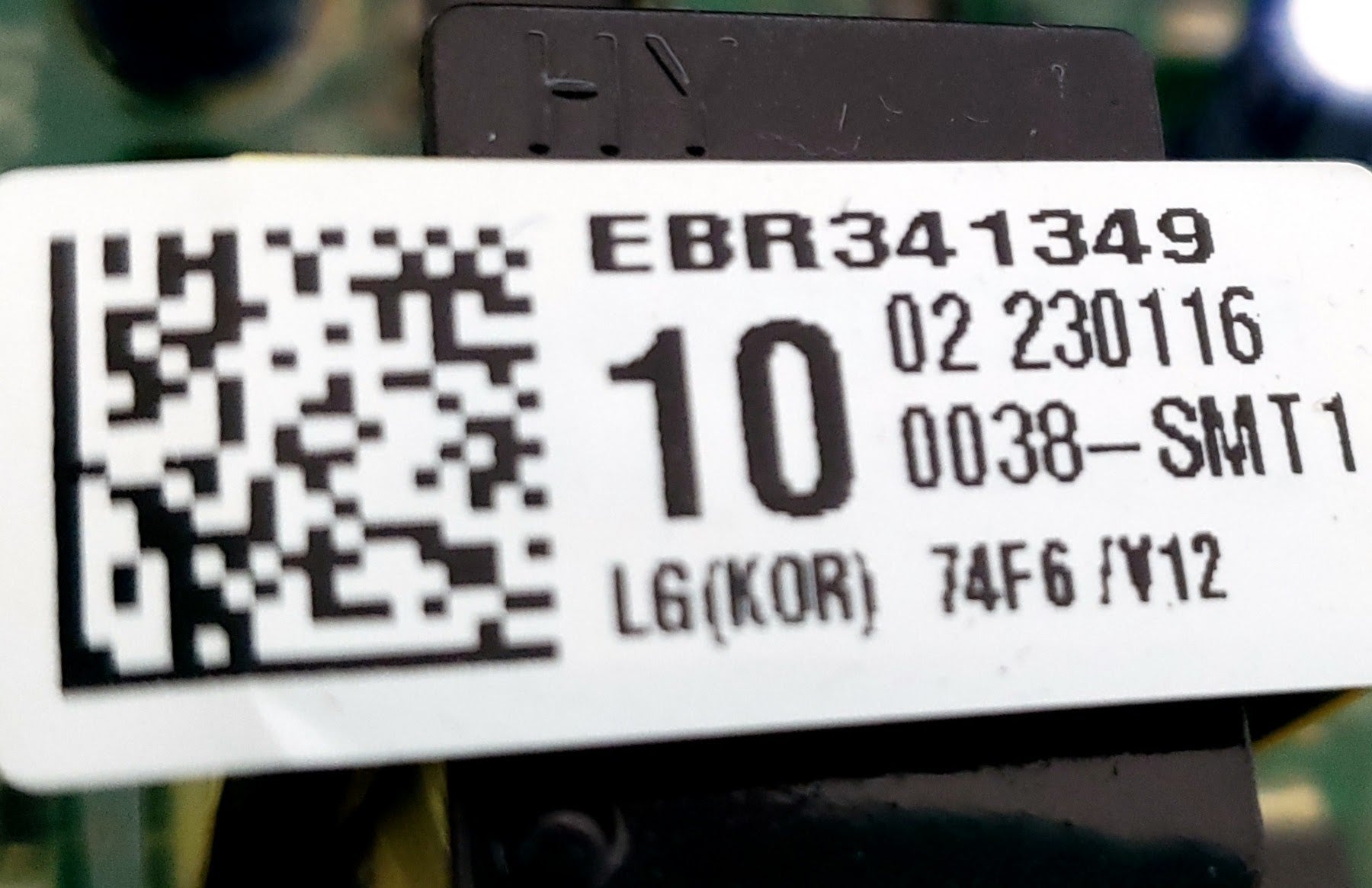 LG Washer Control EBR34134910