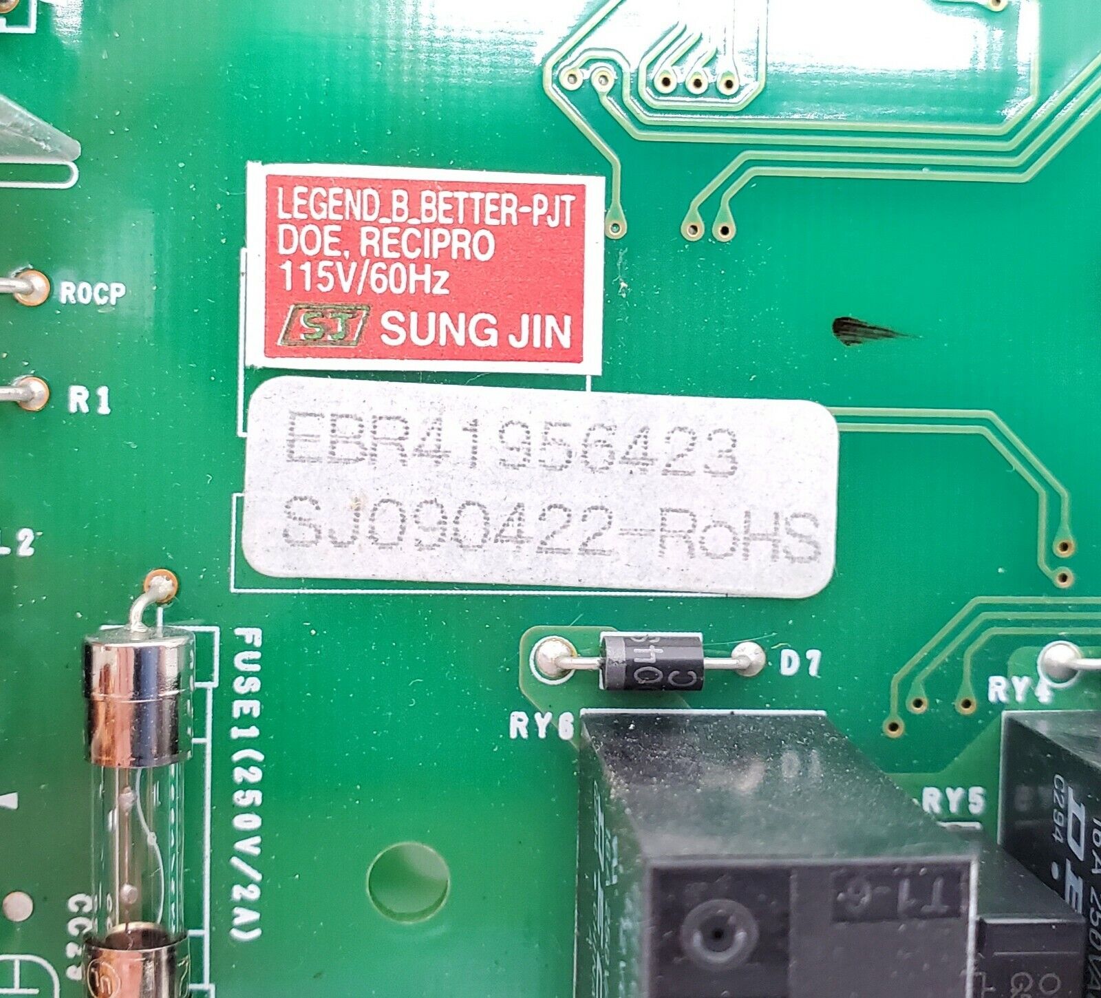 LG Refrigerator Control EBR41956423