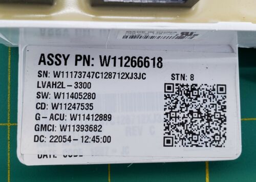 OEM Whirlpool Washer Control W11266618 Same Day Ship & Lifetime Warranty