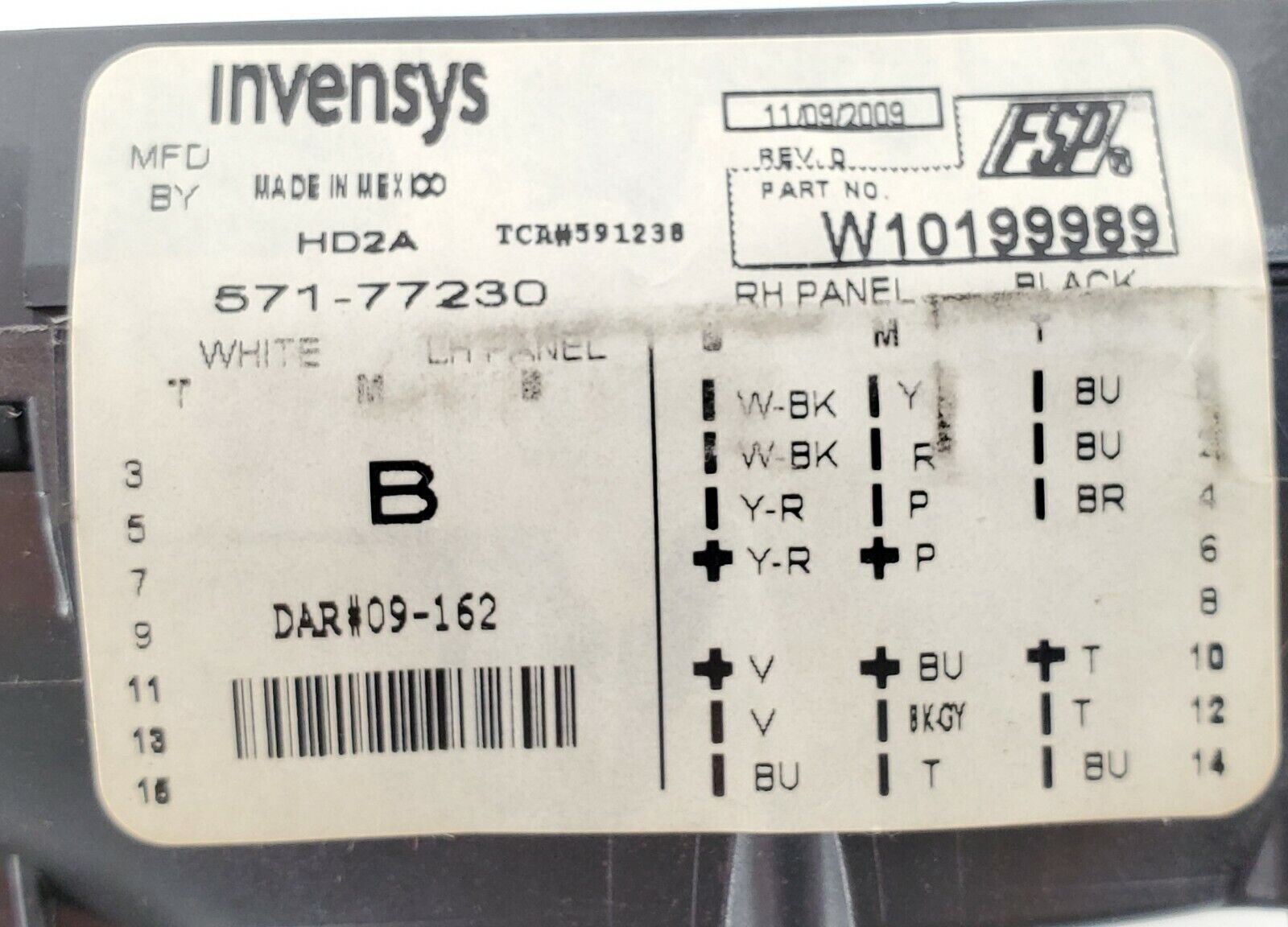 OEM  Whirlpool Washer Timer W10199989