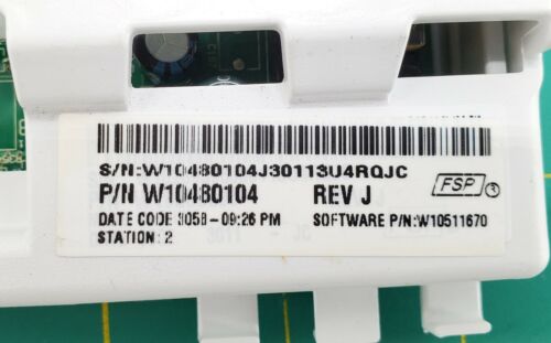 OEM Whirlpool Washer Control W10480104 Same Day Shipping & Lifetime Warranty