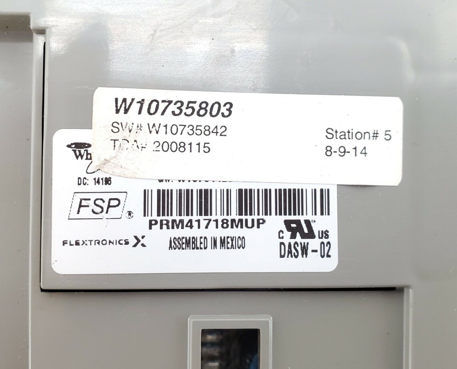Maytag Dishwasher Control W10735803