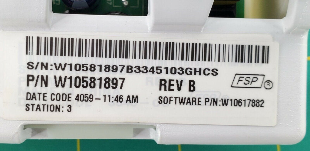 OEM  Whirlpool Washer Control W10581897
