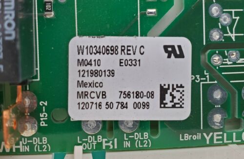 Whirlpool Range Control Board W10340698