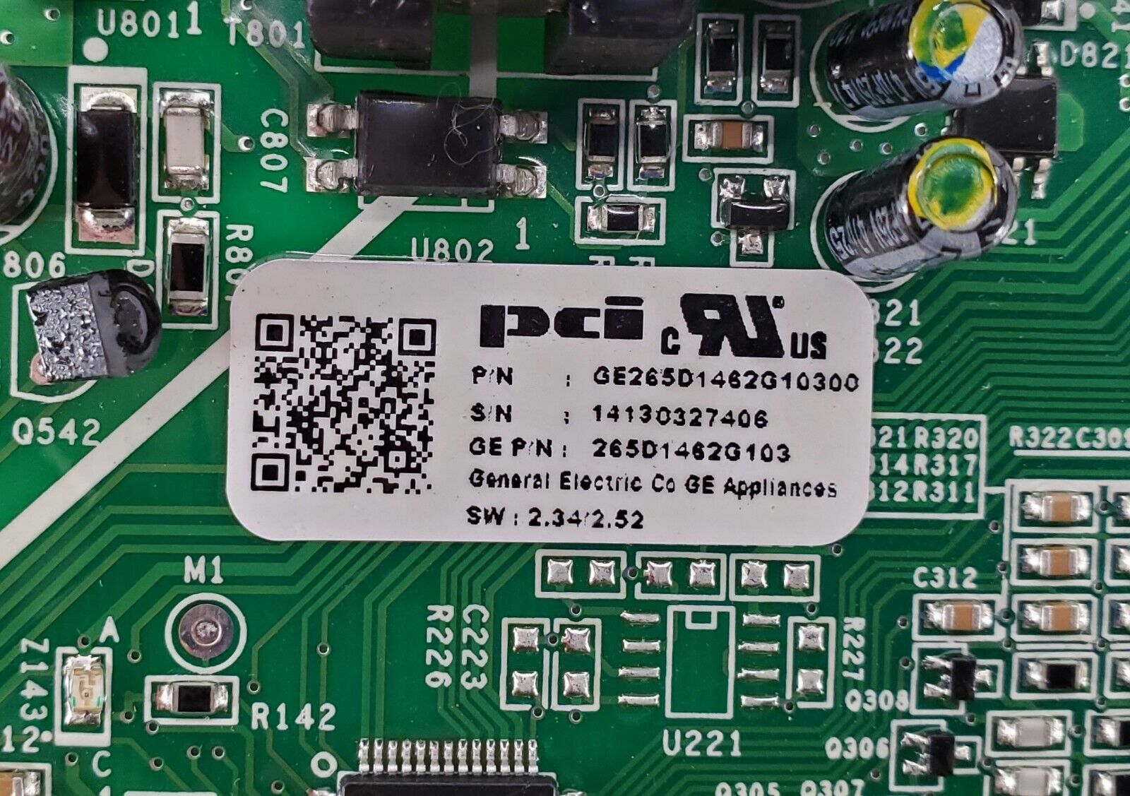 GE Dishwasher Control 265D1462G103