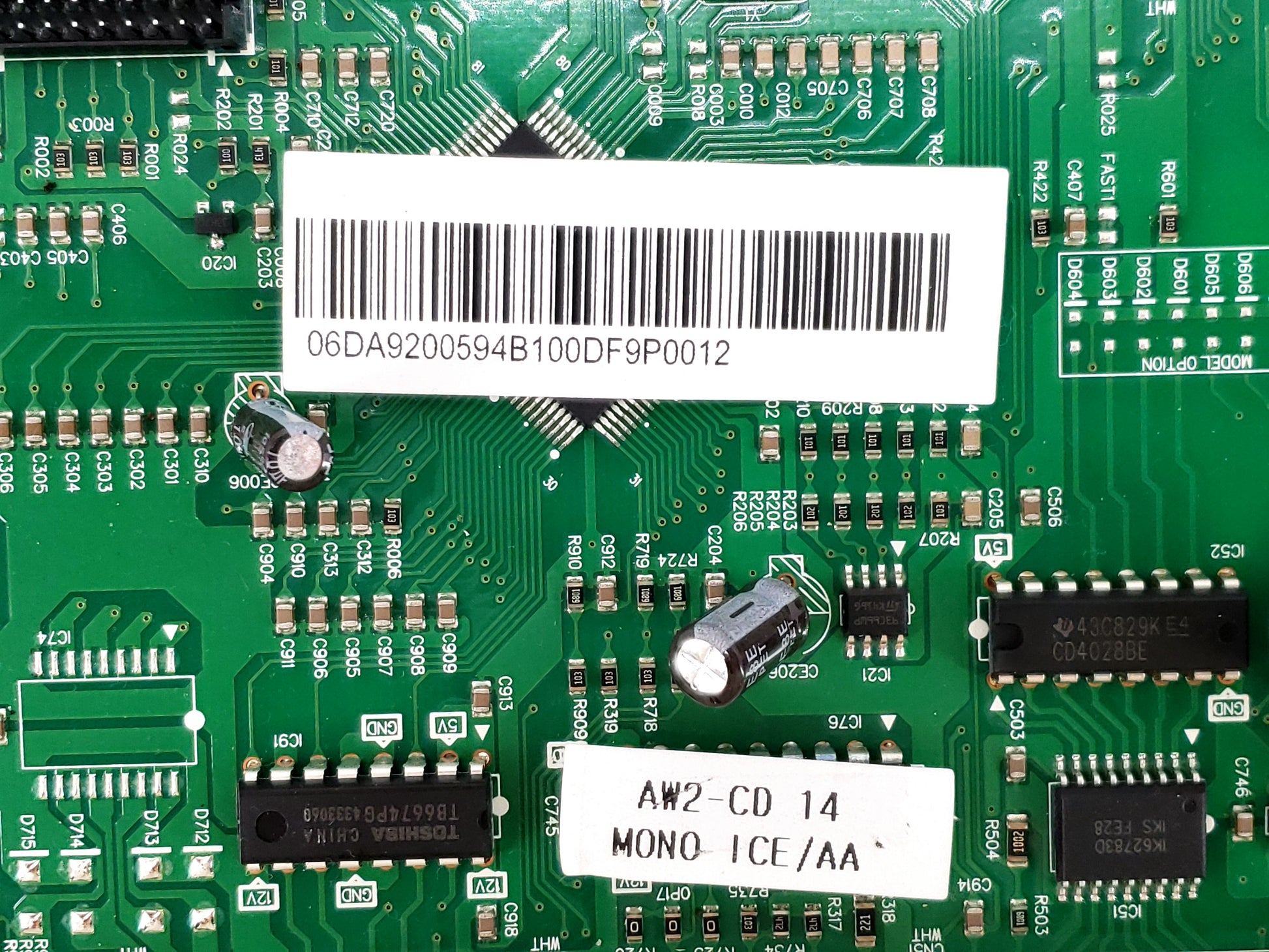 Samsung Refrigerator Control Board DA92-00594B