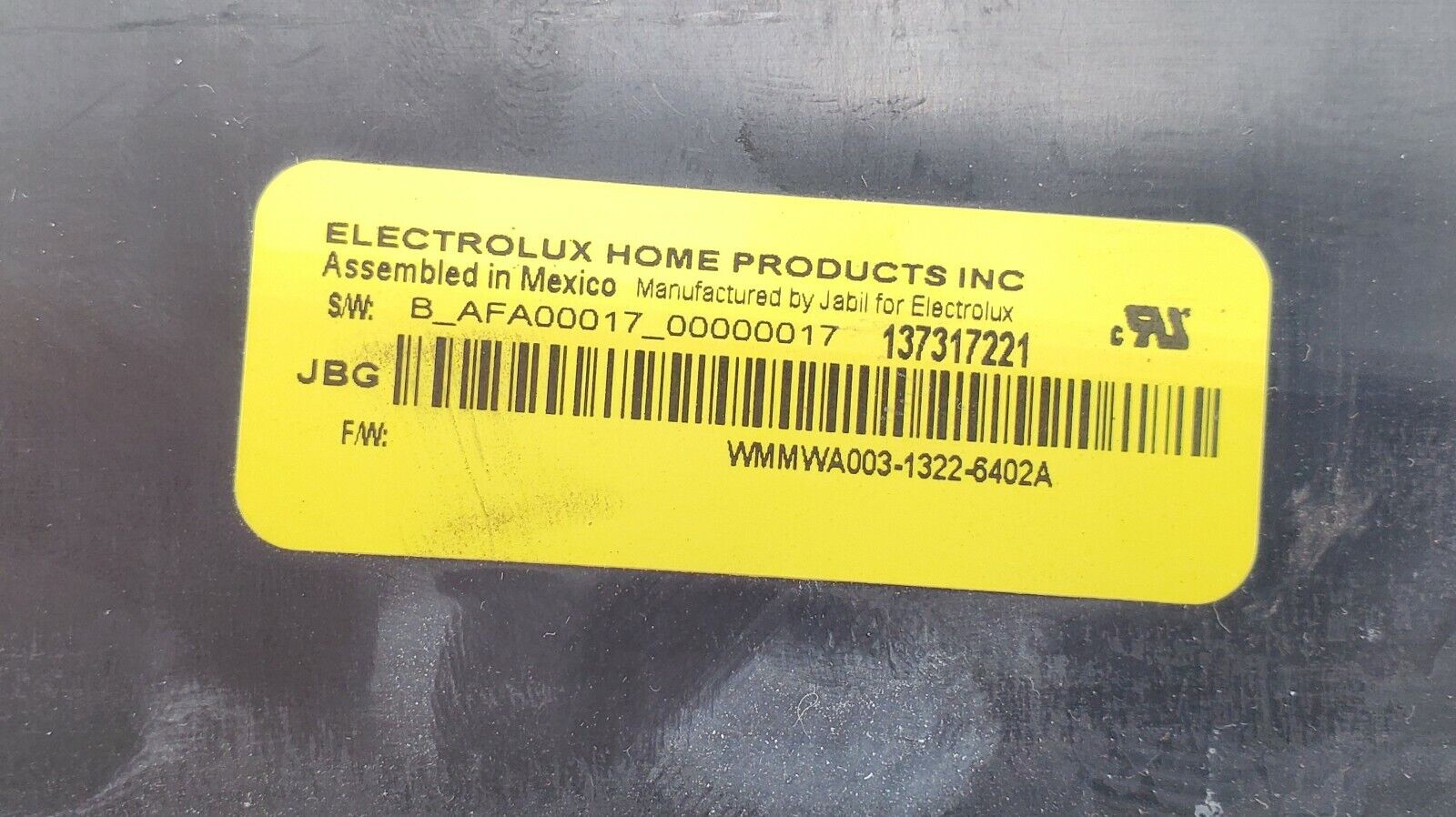 Electrolux Control  Board 137317221