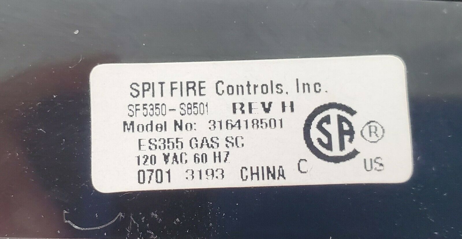 Kenmore Range Control  316418501