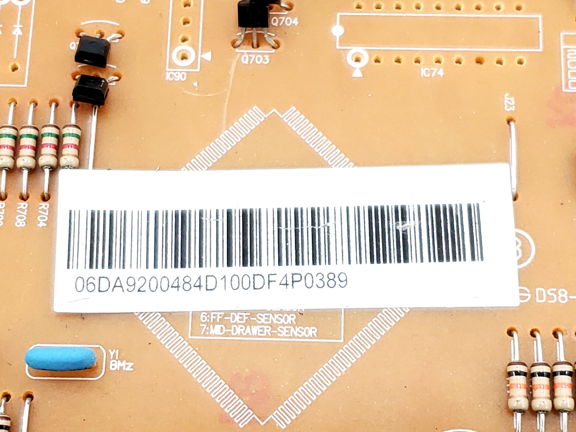 Samsung Refrigerator Control Board DA92-00484D