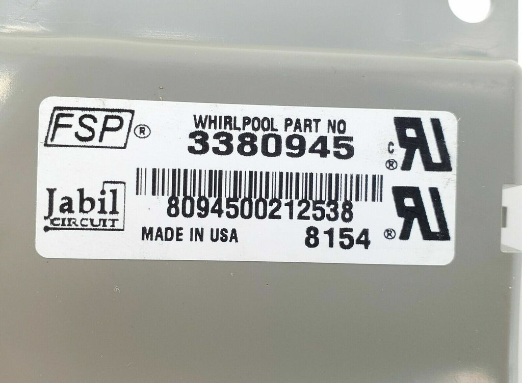 KitchenAid Whirlpool Dishwasher Control 3380945 Same Day Ship & Lifetime Warranty