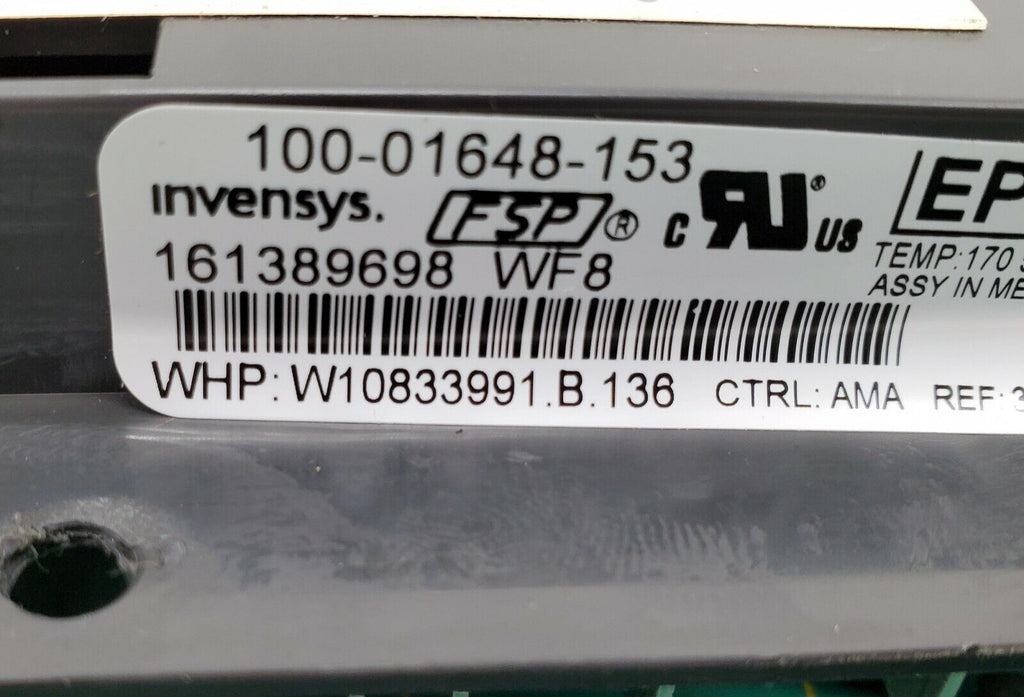 Whirlpool Range Control W10833991