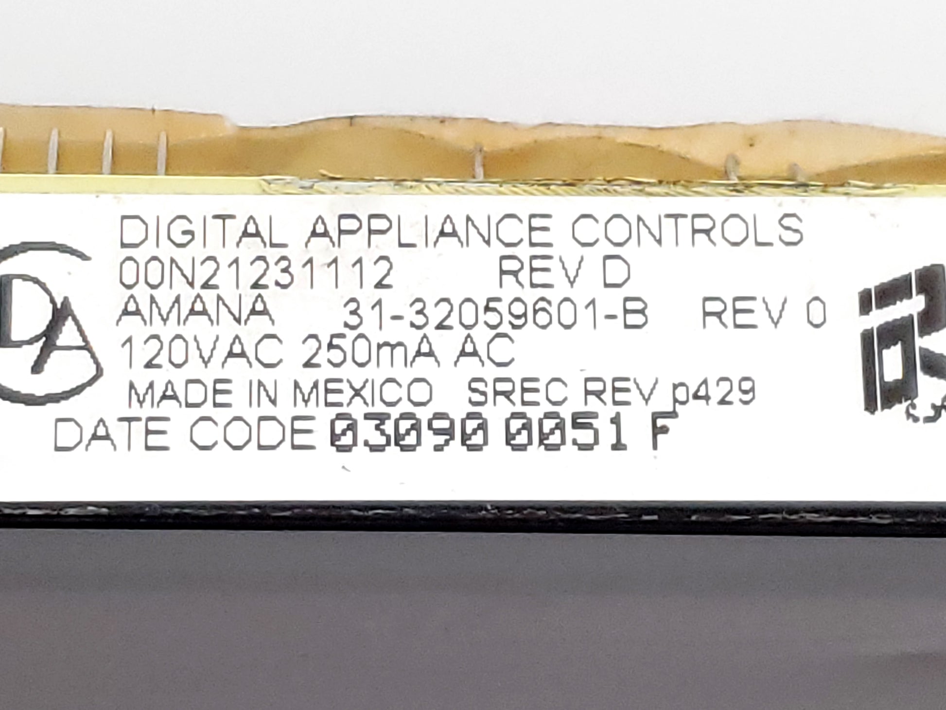 Amana Range Control Board 31-32059601-B