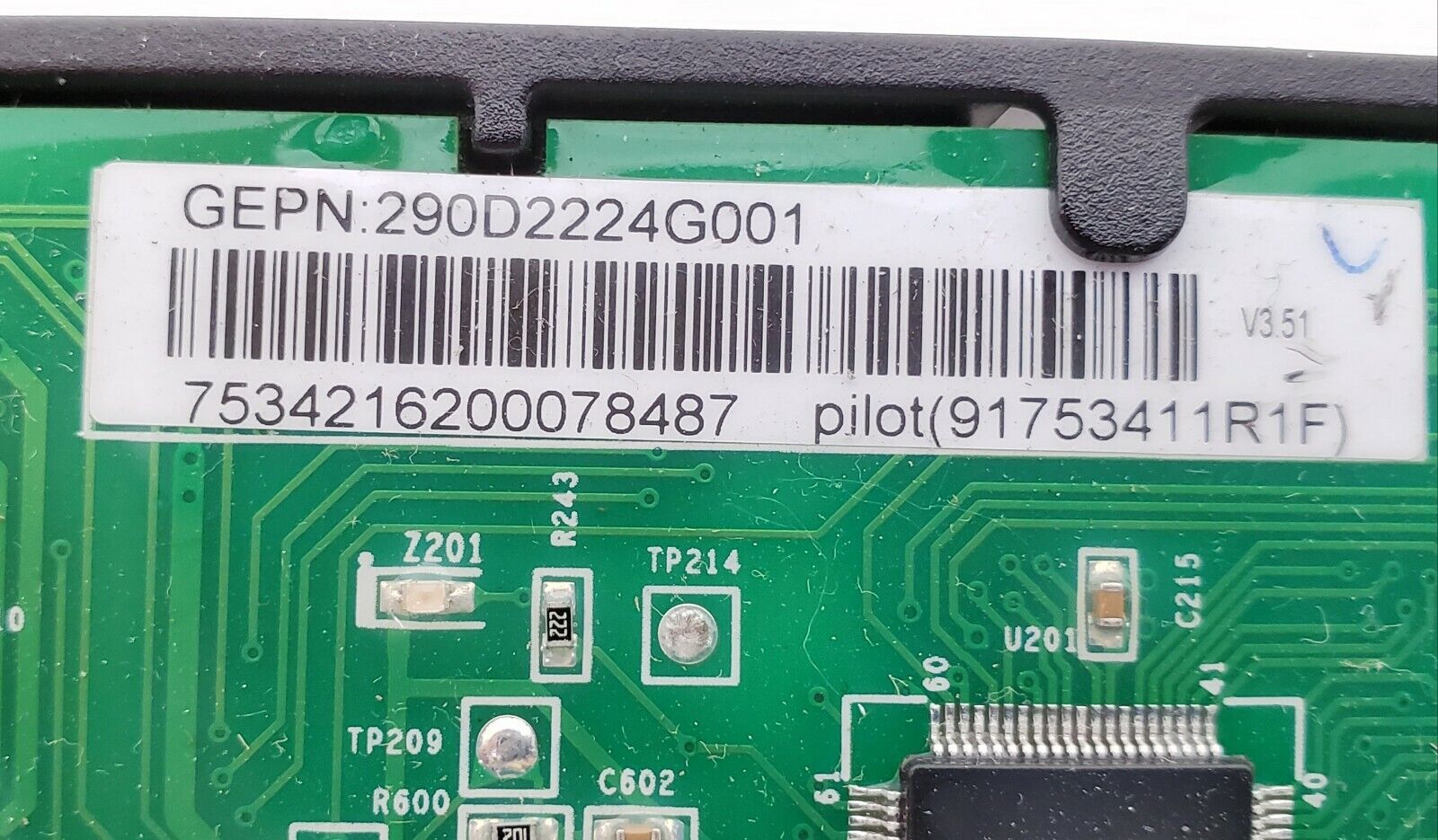 GE Washer Control Board  290D2224G001