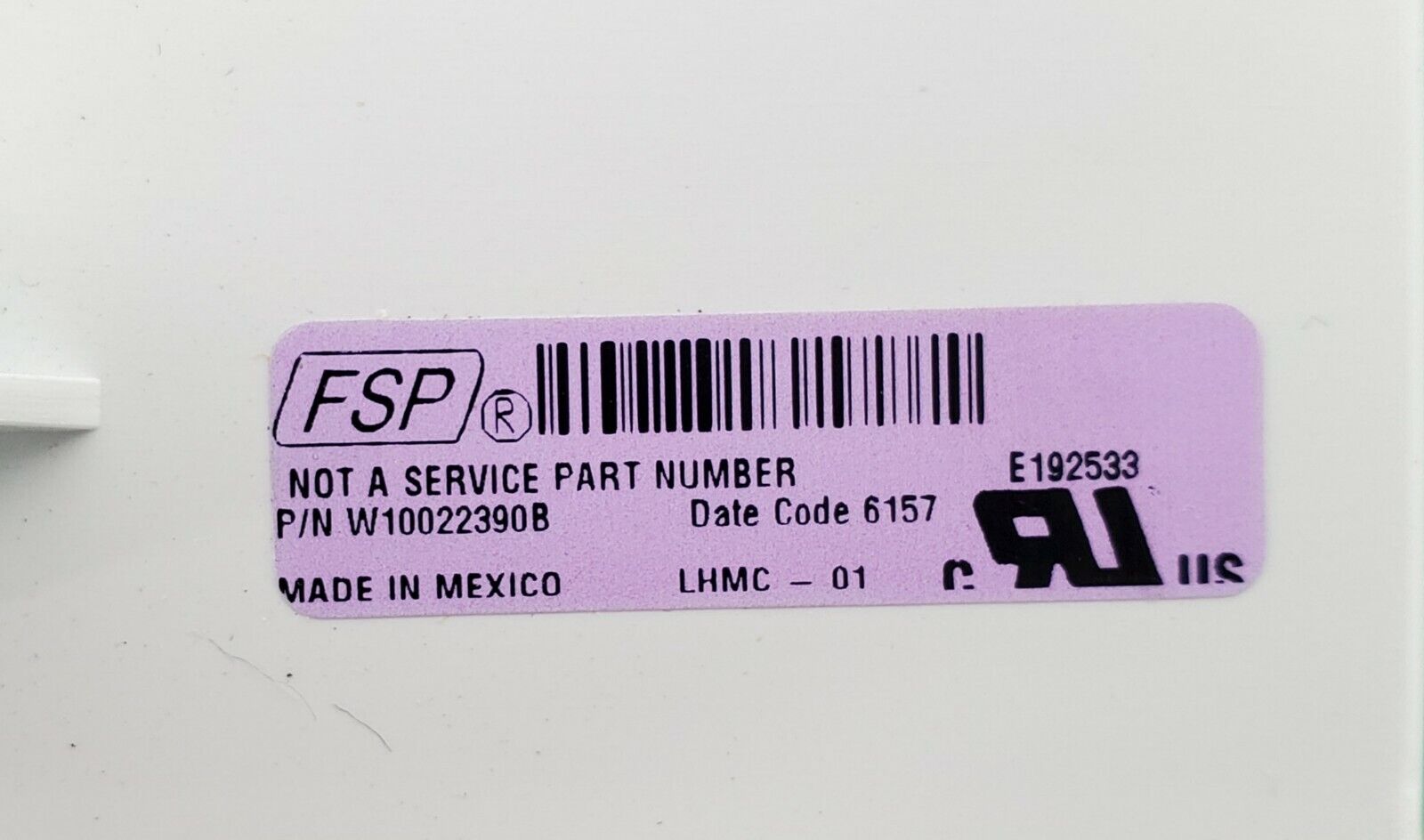 OEM  Whirlpool  W10022390
