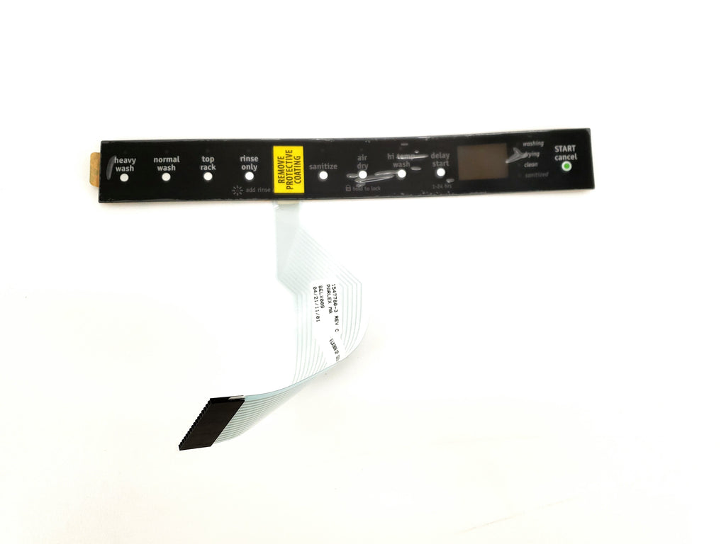 Frigidaire Dishwasher Control Panel Overlay 154778003