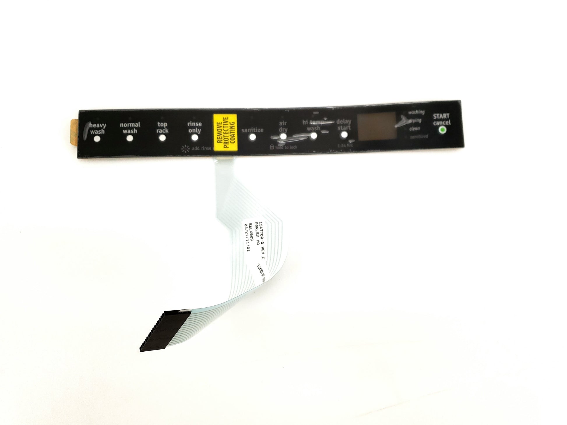 Frigidaire Dishwasher Control Panel Overlay 154778003
