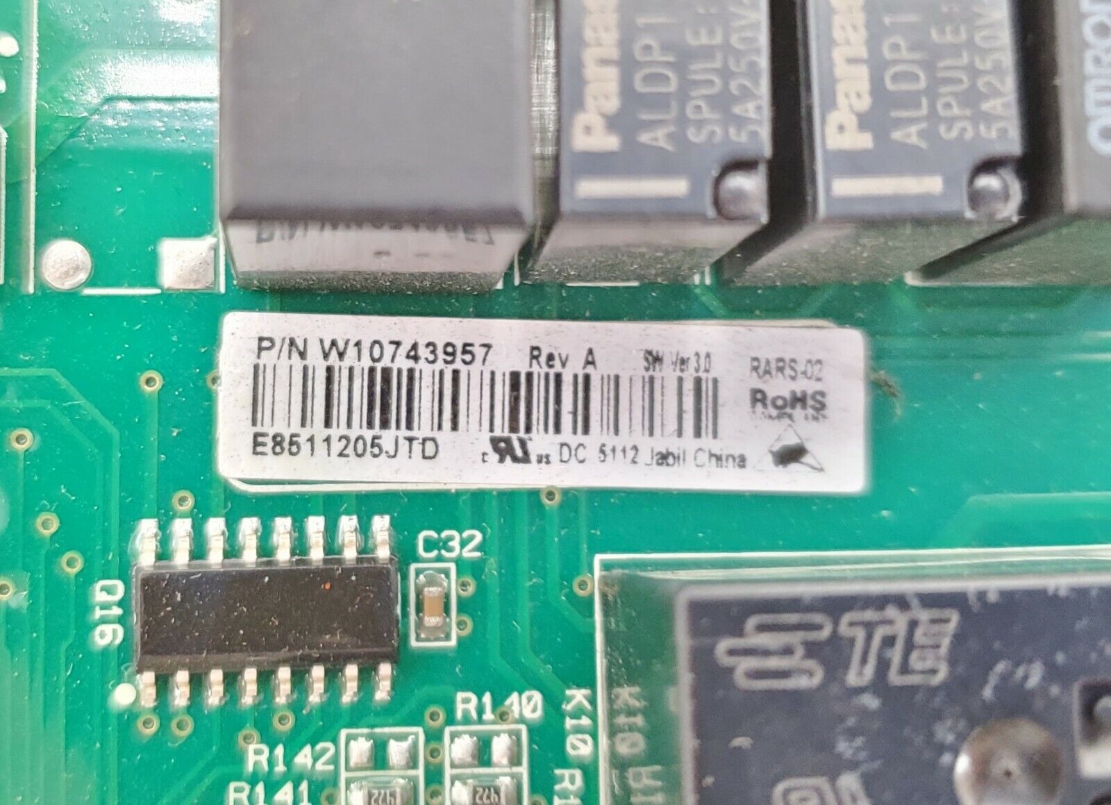 OEM  Whirlpool Refrigerator Control W10743957