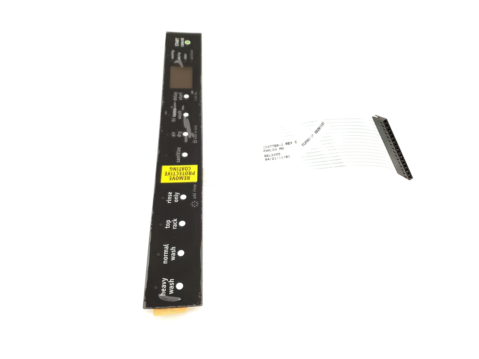 Frigidaire Dishwasher Control Panel Overlay 154778003