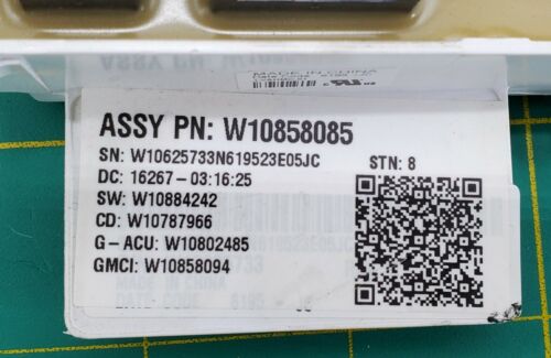 Whirlpool Washer Control  W10858085