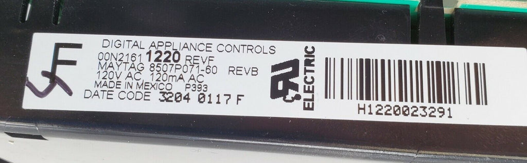 OEM  Jenn-Air Range Control 8507P071-60