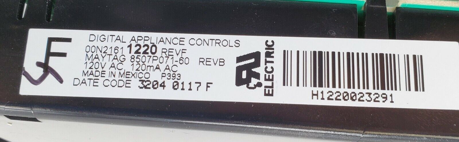 OEM  Jenn-Air Range Control 8507P071-60