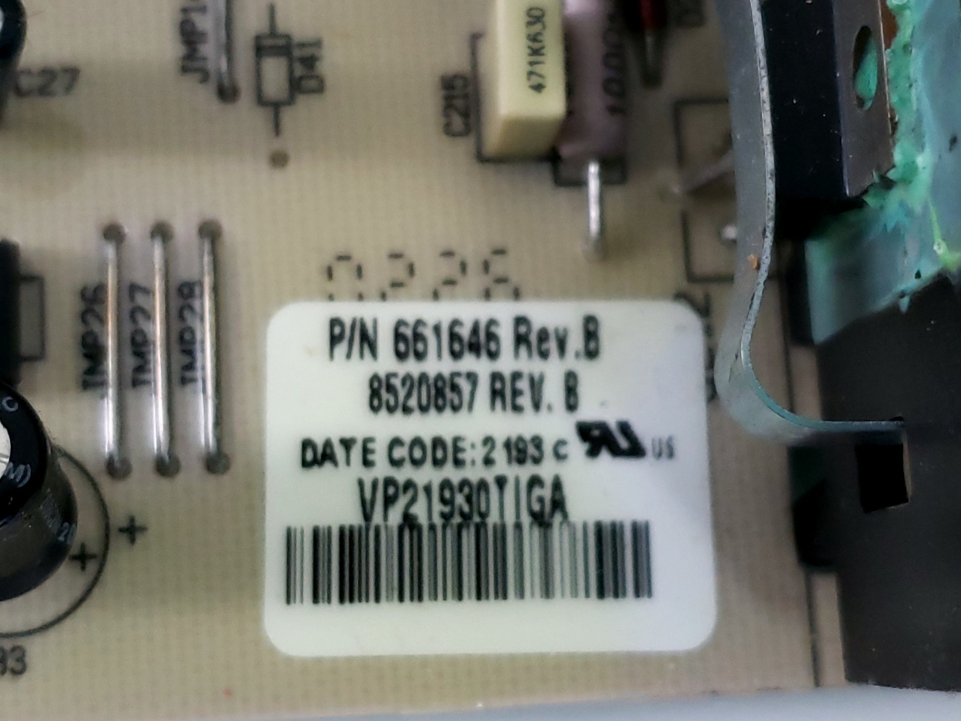 Whirlpool Washer Control Board 8520857