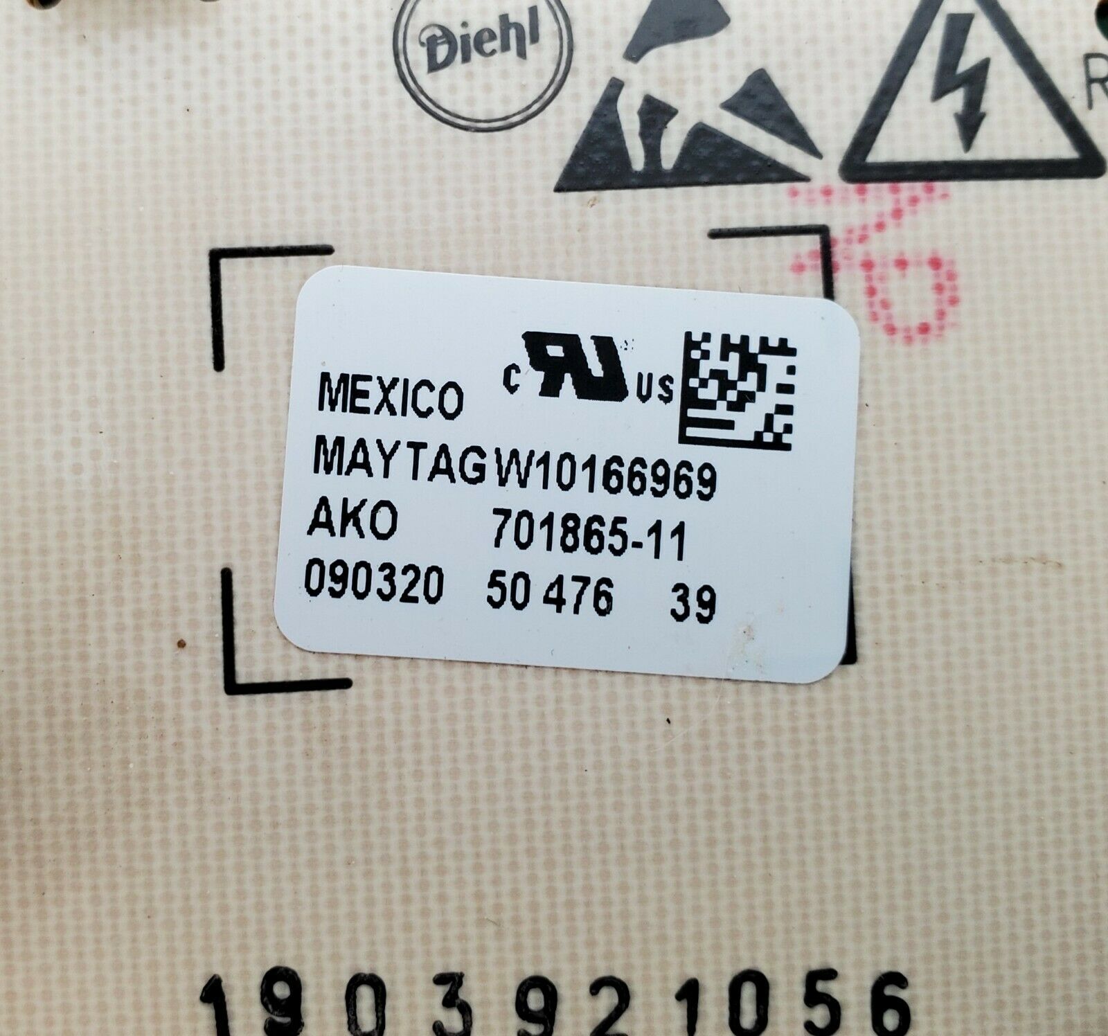 OEM  Whirlpool Range Control W10166969